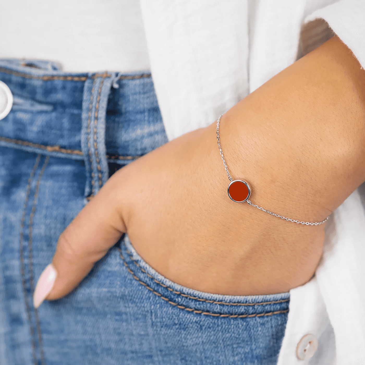 Armband 925er Silber Healing Stone