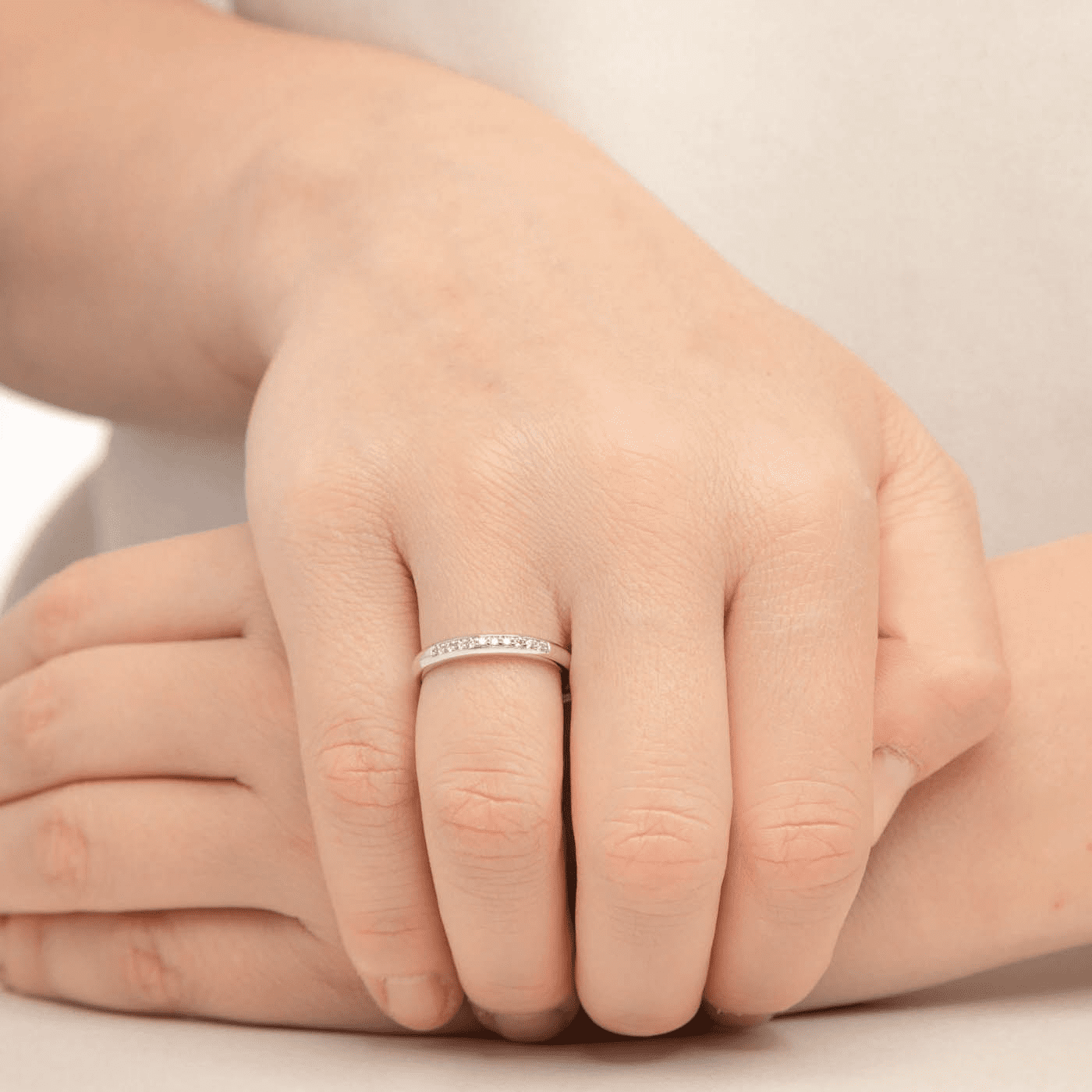 Ring Diamant zus. ca. 0,10 ct. 333er Weißgold Ring Diamant zus. ca. 0,10 ct. 333er Weißgold