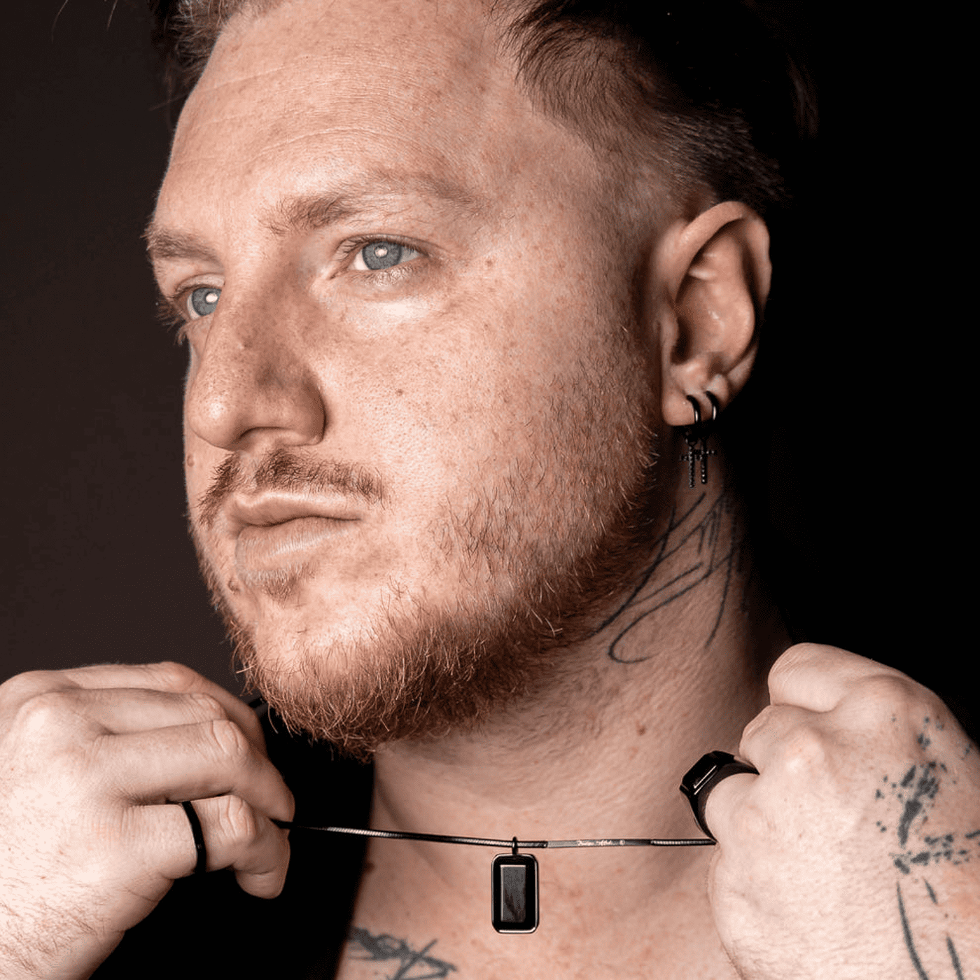 Einzelohrring Zirkonia Edelstahl schwarz Francesco Einzelohrring Zirkonia Edelstahl schwarz Francesco