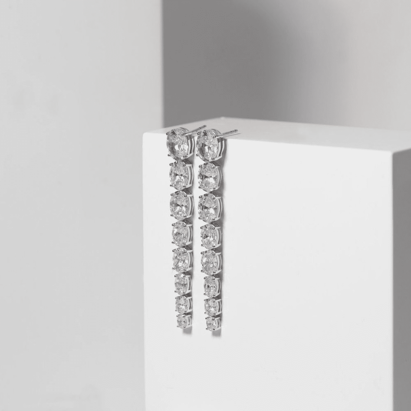 Ohrringe Zirkonia 925er Silber Ellisse Ohrringe Zirkonia 925er Silber Ellisse