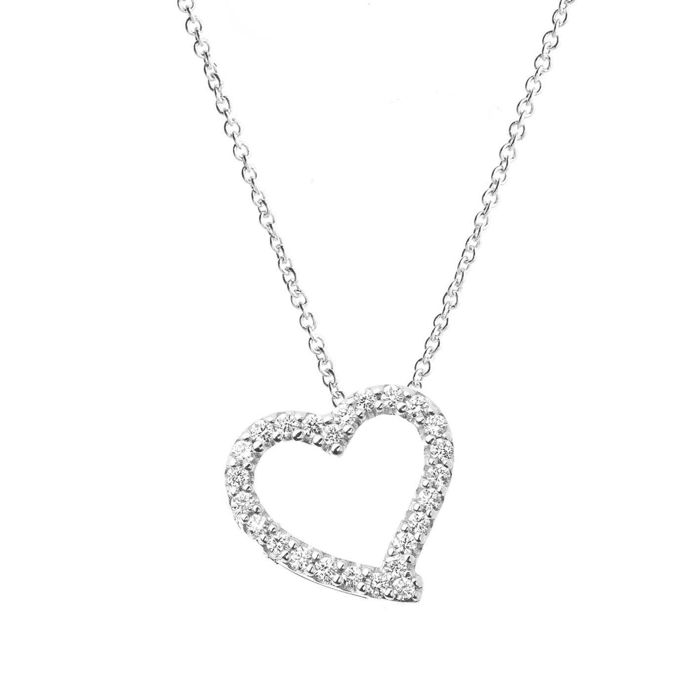 Kette Diamant zus. ca. 0,10 ct. 375er Weißgold